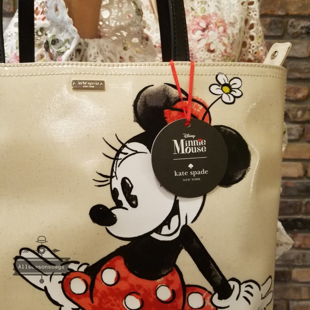 Kate spade Minnie Mouse Tote Francis White Black - Picture 4 of 8